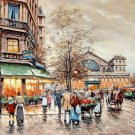 Paris 24x36 in. stretched Oil Painting Canvas Art Wall Decor modern06D