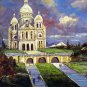 Paris 24x36 in. stretched Oil Painting Canvas Art Wall Decor modern531