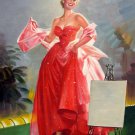 Rep. Gil Elvgren 24x36 in. stretched Oil Painting Canvas Art Wall Decor modern015