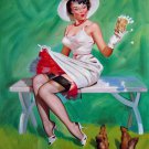 Rep. Gil Elvgren 24x36 in. stretched Oil Painting Canvas Art Wall Decor modern021 Rep. Gil Elvgren 24x36 in. stretched Oil Painting Canvas Art Wall Decor modern021