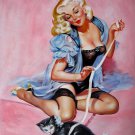 Rep. Gil Elvgren 24x36 in. stretched Oil Painting Canvas Art Wall Decor modern022