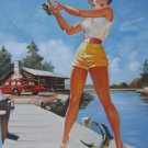 Rep. Gil Elvgren 24x36 in. stretched Oil Painting Canvas Art Wall Decor modern34D