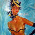 Rep. Jean Gabriel Domergue 24x36 in. stretched Oil Painting Canvas Art Wall Decor modern006
