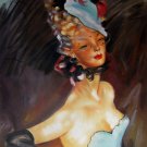 Rep. Jean Gabriel Domergue 24x36 in. stretched Oil Painting Canvas Art Wall Decor modern09D
