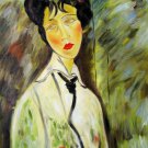Rep. Amedeo Modigliani 24x36 in. stretched Oil Painting Canvas Art Wall Decor modern06D
