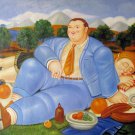 Rep. Fernando Botero 24x36 in. stretched Oil Painting Canvas Art Wall Decor modern33D