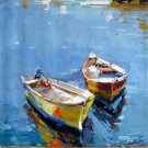 Boat 24x36 in. stretched Oil Painting Canvas Art Wall Decor modern01D