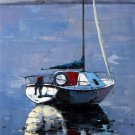 Yacht 24x36 in. stretched Oil Painting Canvas Art Wall Decor modern016