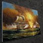 Naval battle 24x36 in. stretched Oil Painting Canvas Art Wall Decor modern104