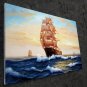 Tall ship sailing 24x36 in. stretched Oil Painting Canvas Art Wall Decor modern103