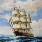 Tall ship sailing 24x36 in. stretched Oil Painting Canvas Art Wall Decor modern104