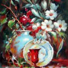 Flaowe and china 24x36 in. stretched Oil Painting Canvas Art Wall Decor modern001