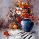 Flower and instrument 24x36 in. stretched Oil Painting Canvas Art Wall Decor modern001