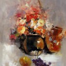 Flower and instrument 24x36 in. stretched Oil Painting Canvas Art Wall Decor modern002