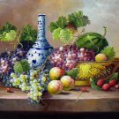 Fruit and china 24x36 in. stretched Oil Painting Canvas Art Wall Decor modern002
