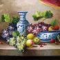 Fruit and china 24x36 in. stretched Oil Painting Canvas Art Wall Decor modern003