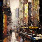 Street 24x36 in. stretched Oil Painting Canvas Art Wall Decor modern114