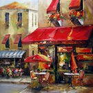 Street 24x36 in. stretched Oil Painting Canvas Art Wall Decor modern116