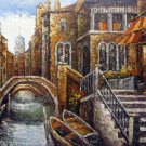 Street 24x36 in. stretched Oil Painting Canvas Art Wall Decor modern122