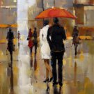 Street 24x36 in. stretched Oil Painting Canvas Art Wall Decor modern126