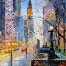 Street 24x36 in. stretched Oil Painting Canvas Art Wall Decor modern132