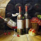 Wine 24x36 in. stretched Oil Painting Canvas Art Wall Decor modern110