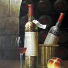 Wine 24x36 in. stretched Oil Painting Canvas Art Wall Decor modern117