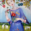 Girl 24x30 in. stretched Oil Painting Canvas Art Wall Decor modern401