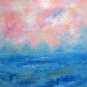Pink rain 24x24 in. stretched Oil Painting Canvas Art Wall Decor modern101