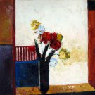 Flower 24x24 in. stretched Oil Painting Canvas Art Wall Decor modern001