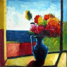 Flower 24x24 in. stretched Oil Painting Canvas Art Wall Decor modern002
