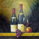 Wine 24x24 in. stretched Oil Painting Canvas Art Wall Decor modern602