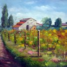 Country and house 20x28 in. stretched Oil Painting Canvas Art Wall Decor modern002