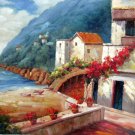 Seaside 20x28 in. stretched Oil Painting Canvas Art Wall Decor modern002
