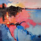 Abstract 20x24 in. stretched Oil Painting Canvas Art Wall Decor modern305