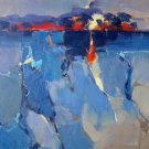 Abstract 20x24 in. stretched Oil Painting Canvas Art Wall Decor modern316