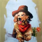 Dog gentleman 20x24 in. stretched Oil Painting Canvas Art Wall Decor modern01D Dog gentleman 20x24 in. stretched Oil Painting Canvas Art Wall Decor modern01D