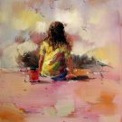 play at the beach 20x24 in. stretched Oil Painting Canvas Art Wall Decor modern216