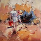 play at the beach 20x24 in. stretched Oil Painting Canvas Art Wall Decor modern224 play at the beach 20x24 in. stretched Oil Painting Canvas Art Wall Decor modern224