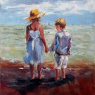 play at the beach 20x24 in. stretched Oil Painting Canvas Art Wall Decor modern236 play at the beach 20x24 in. stretched Oil Painting Canvas Art Wall Decor modern236
