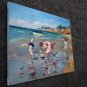 play at the beach 20x24 in. stretched Oil Painting Canvas Art Wall Decor modern237