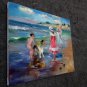 play at the beach 20x24 in. stretched Oil Painting Canvas Art Wall Decor modern245