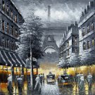 Paris 20x24 in. stretched Oil Painting Canvas Art Wall Decor modern403