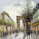 Paris 20x24 in. stretched Oil Painting Canvas Art Wall Decor modern416