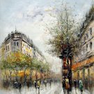 Paris 20x24 in. stretched Oil Painting Canvas Art Wall Decor modern418