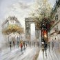 Paris 20x24 in. stretched Oil Painting Canvas Art Wall Decor modern419