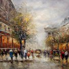 Paris 20x24 in. stretched Oil Painting Canvas Art Wall Decor modern429