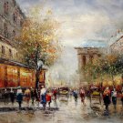 Paris 20x24 in. stretched Oil Painting Canvas Art Wall Decor modern434