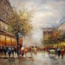 Paris 20x24 in. stretched Oil Painting Canvas Art Wall Decor modern435