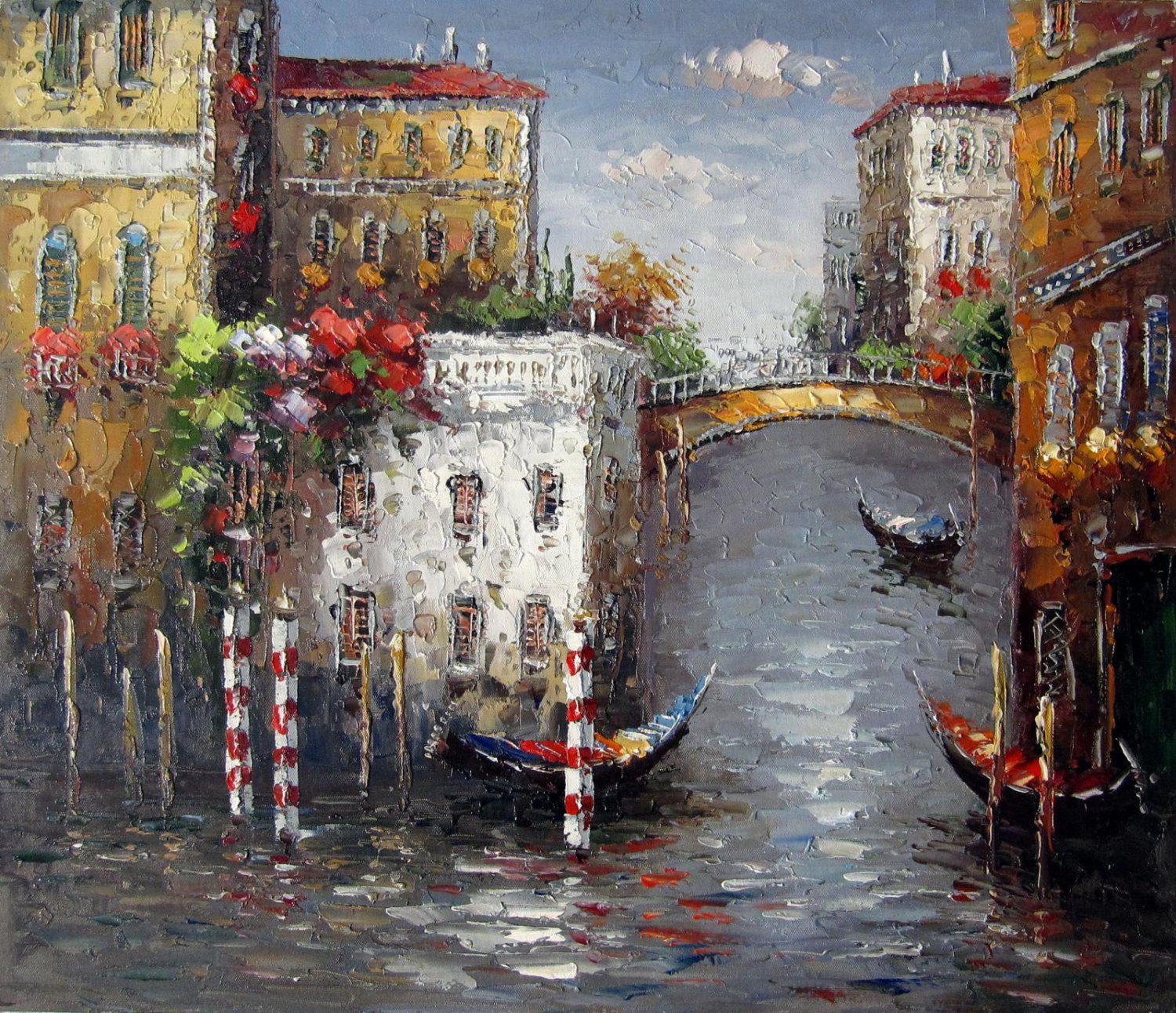 Venice 20x24 In Stretched Oil Painting Canvas Art Wall Decor Modern017   5d62433af3ea7 430136b 